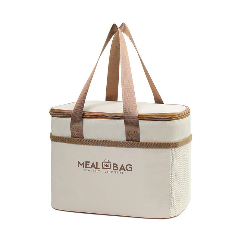Borsa per il pranzo classica in tessuto Oxford impermeabile e isolata