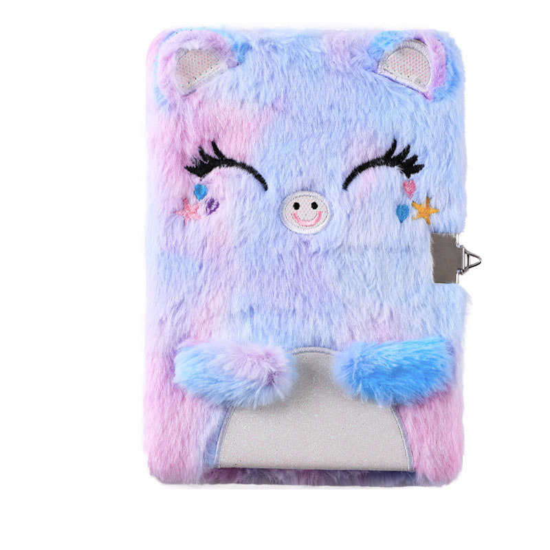 Taccuino di peluche colorato e carino
