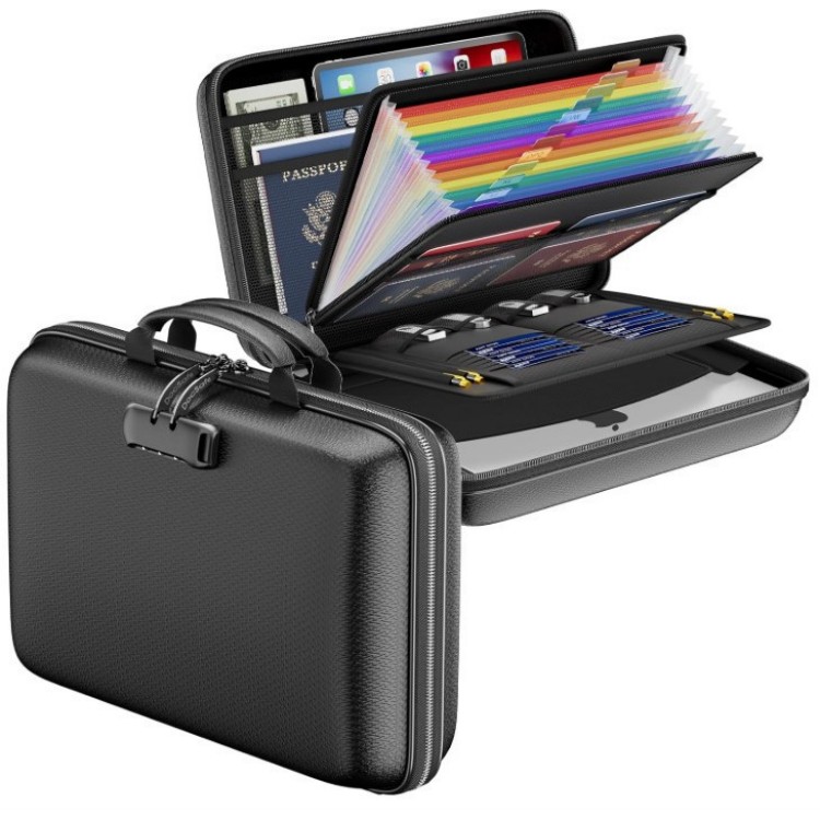 Borsa per documenti a fisarmonica rigida ignifuga