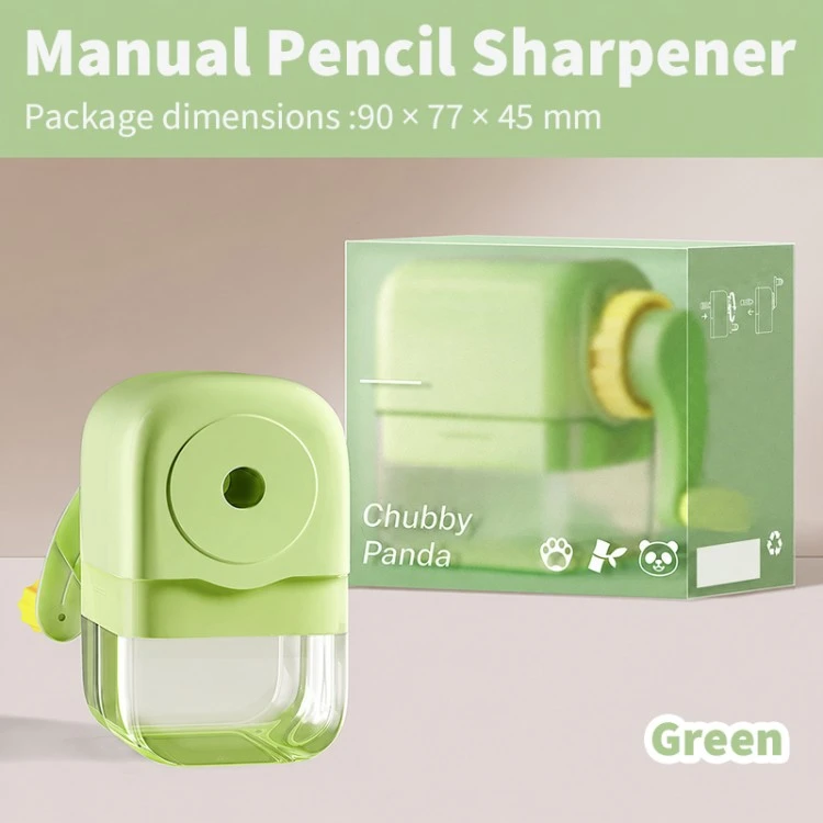 Cute Mini Plastic Hand Crank Pencil Sharpener